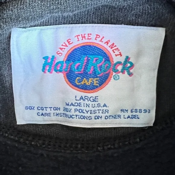 Vtg 90s Hard Rock Cafe San Francisco Sweater Black Men’s Sz L Made In USA